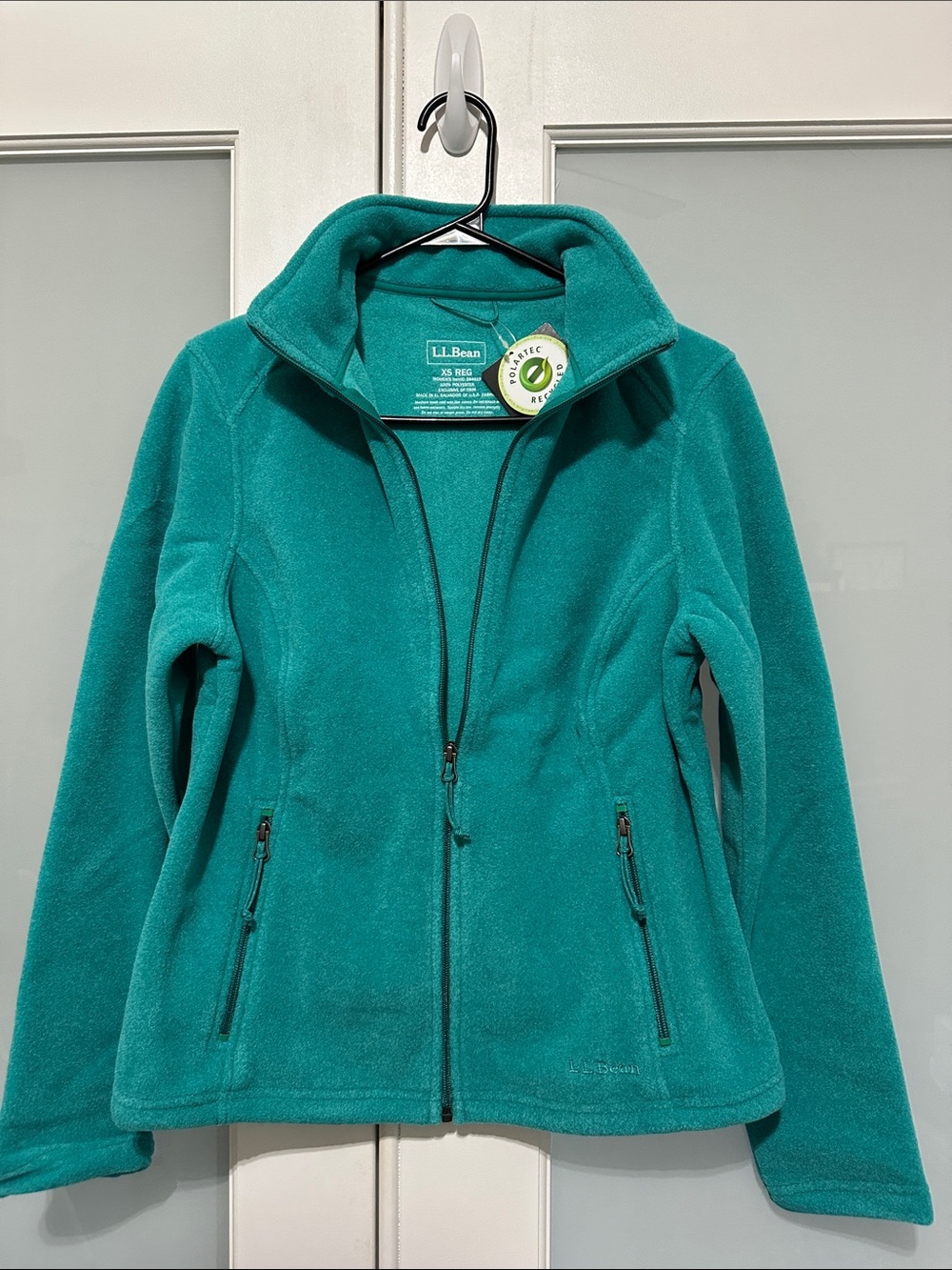 L.L. Bean Women's Teal Full Zip-Front Fleece Jacket. Size XS